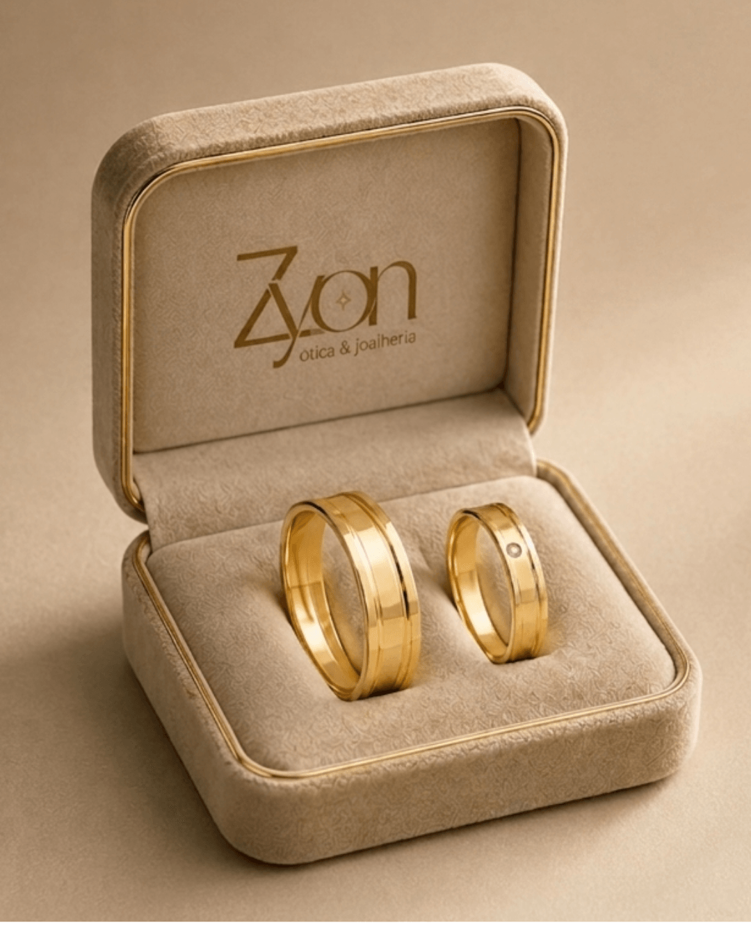 Aliança da Zyon para o casamento